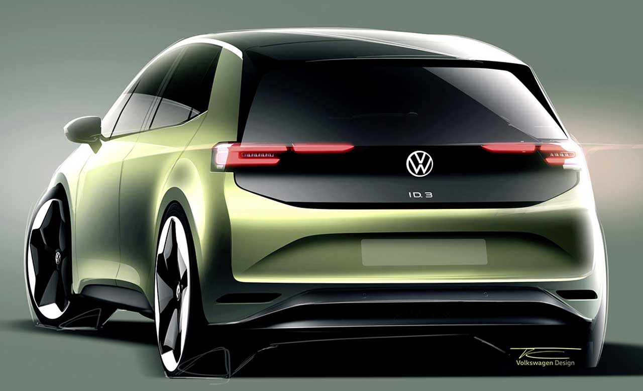 Volkswagen Id.3 restyling sketch