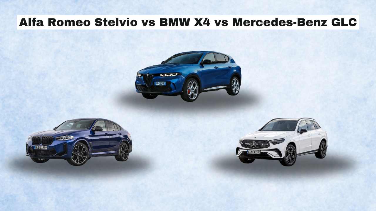 Alfa Romeo Stelvio vs BMW X4 vs Mercedes-Benz GLC