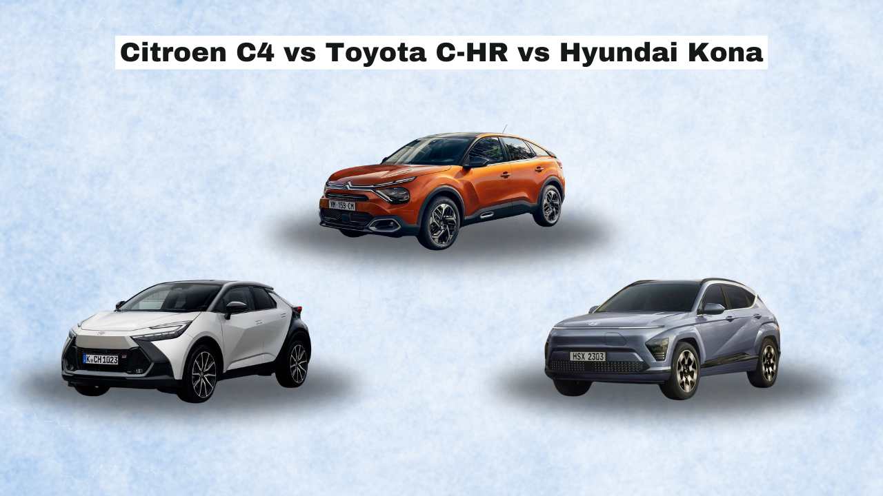 Citroen C4 vs Toyota C-HR vs Hyundai Kona