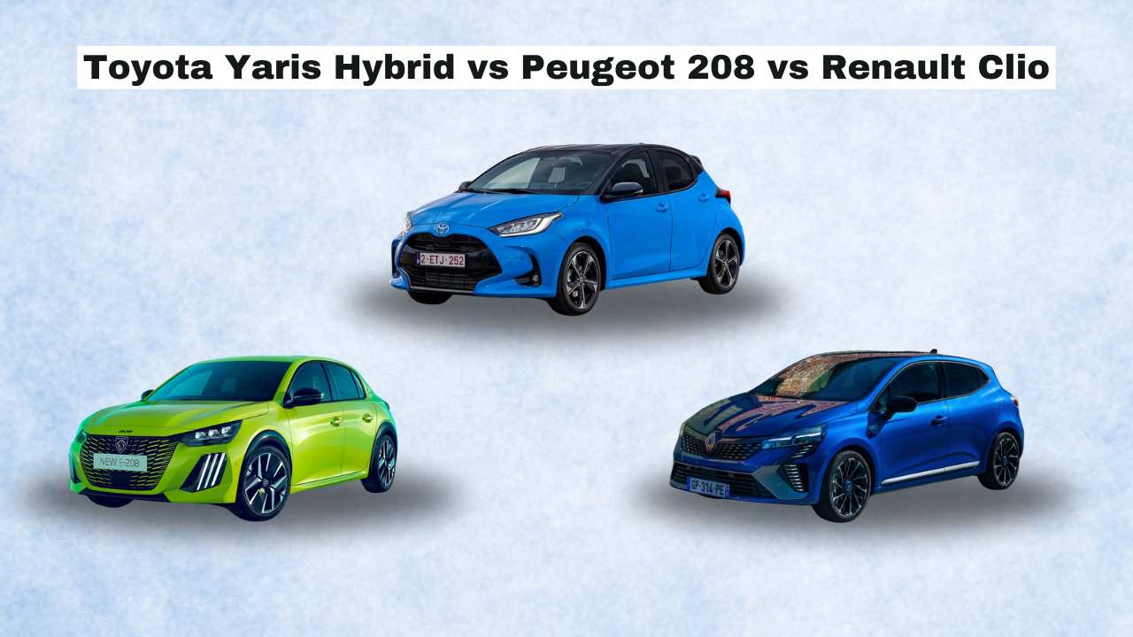 Toyota Yaris Hybrid vs Peugeot 208 vs Renault Clio